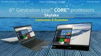 Intel Core Generasi ke-6 diklaim mampu memberikan performa yang lebih baik dan tingkat konsumsi daya terendah.
