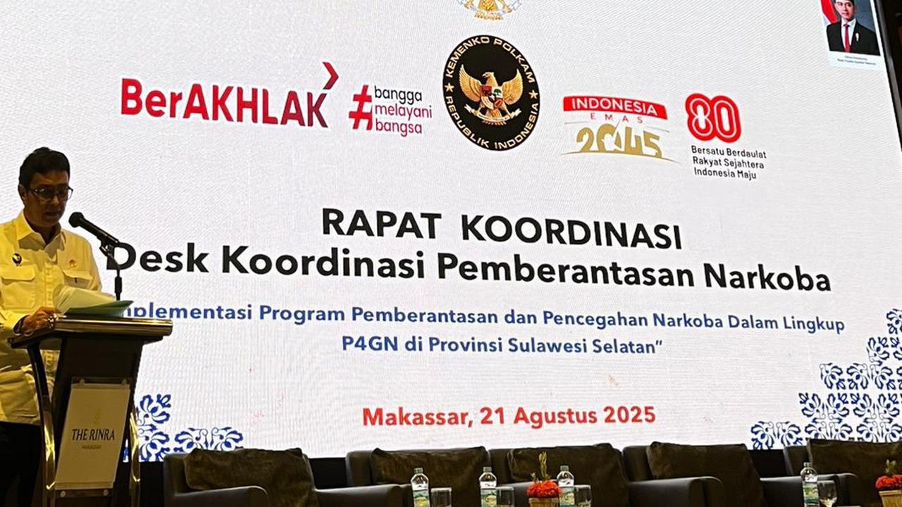 Perang Terhadap Narkoba di Timur Indonesia, Sulsel Perkuat Sinergi Lewat Rakor P4GN