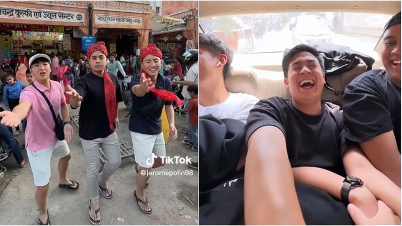 6 Potret Jerome Polin di India, Momen Naik Taksi Online Bikin Ngakak