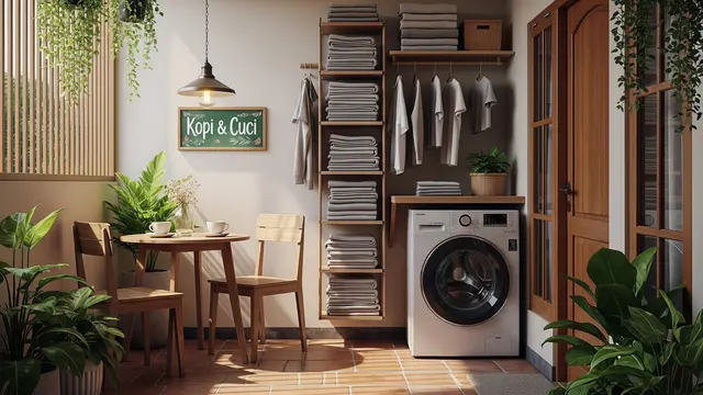 10 Desain Kombinasi Warung Kopi dan Laundry di Teras Rumah, Ini Estimasi Modal Awal