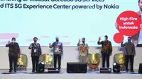 Peluncuran layanan 5G Indosat Ooredoo di Robotic Hall, Institut Teknologi Sepuluh Nopember (ITS), Surabaya, Kamis (16/9/2021) (Dok. Indosat Ooredoo)