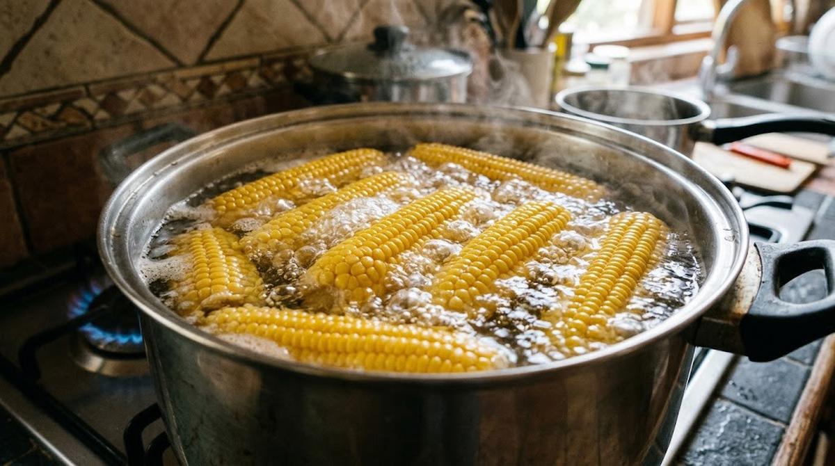 Merebus jagung