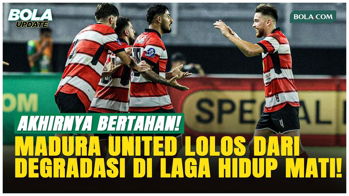 Menang Lawan PSM, Madura United Pastikan Tetap Bertahan di Super League