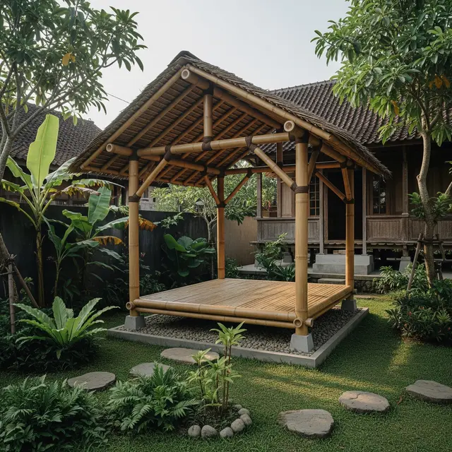 9 Ide Gazebo Rumah Kampung Minimalis, Inspirasi Ruang Santai dengan Nuansa Alami