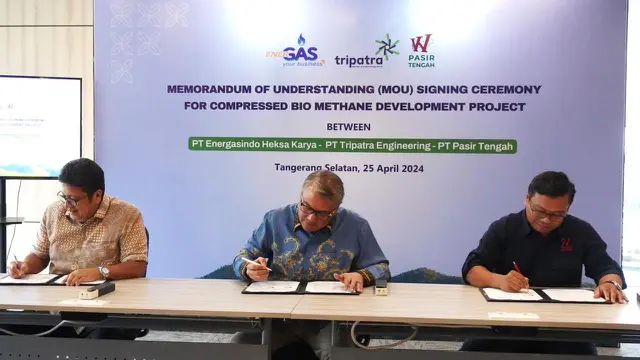 erja sama pengembangan Compressed Bio Methane. (Dok Triparta)