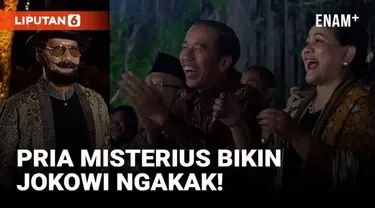 Ada kejadian menarik saat acara Istana Berbatik digelar di depan Istana Merdeka Minggu (1/10) malam. Presidenj Joko Widodo dikejutkan oleh pria misterius berjanggut dan berkumis palsu.