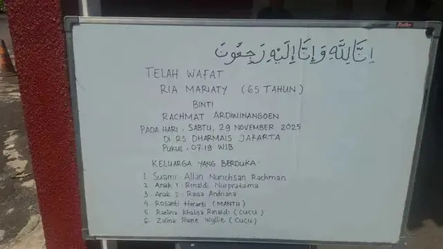 Potret Rumah Duka Ibu Raisa yang Wafat karena Kanker Paru-paru