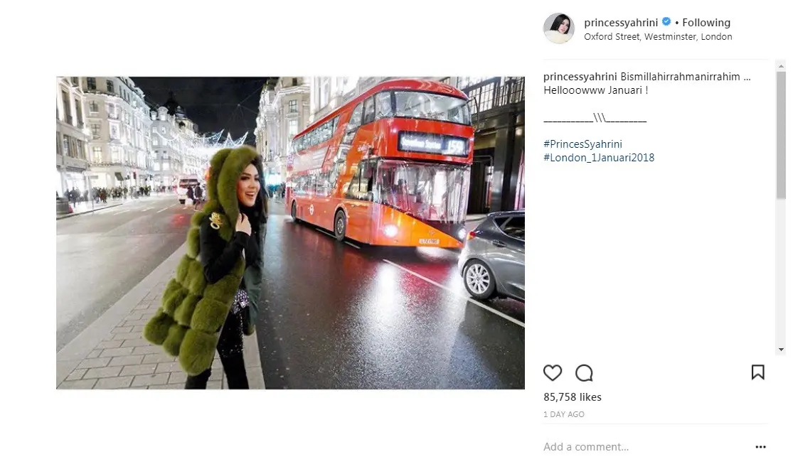 Syahrini habiskan masa liburannya di luar negeri (Foto: Instagram)