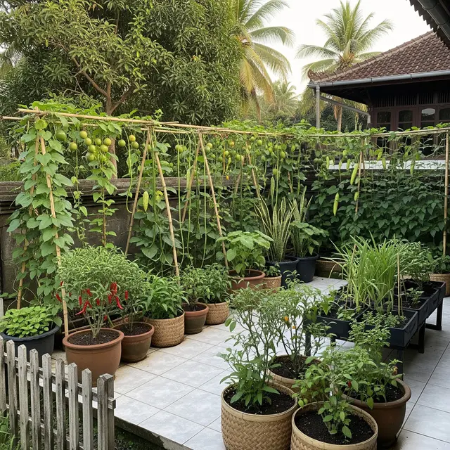 Konsep Mini Edible Patio Garden