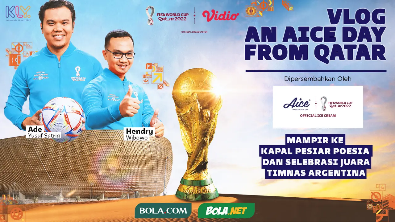 Cover untuk video Vlog An Aice Day from Qatar soal kapal pesiar Poesia dan selebrasi juara