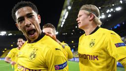 Jude Bellingham merupakan gelandang muda Borussia Dortmund yang sudah dipercaya oleh Inggris untuk tampil di Euro 2020. Pemain dengan nilai banderol 55 juta Euro tersebut telah mencetak empat gol dan lima assist dalam 46 penampilannya di semua kompetisi musim lalu. (Foto: AFP/Pool/Ina Fassbender)