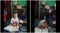 Tingkah Bocah Menahan Kantuk Saat Mengaji Ini Bikin Gemas