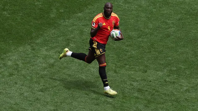 Pemain Belgia Romelu Lukaku