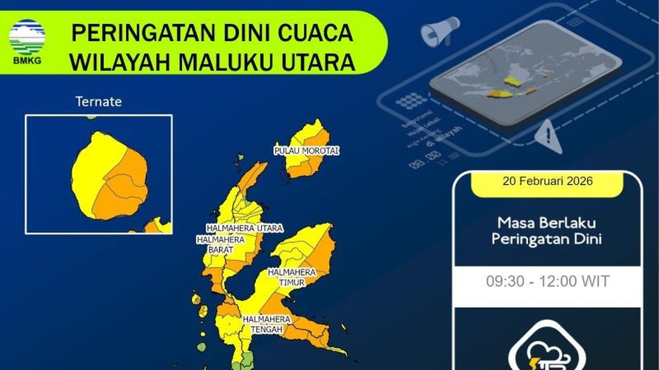 BMKG Peringatkan Potensi Peningkatan Curah Hujan di Malut, Warga Diminta Waspada Bencana Hidrometeorologi