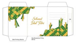 Desain Amplop Lebaran Tinggal Print. (Foto: AI)