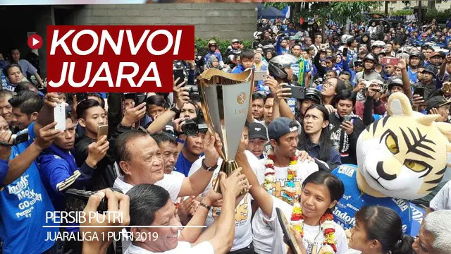 Berita video momen tim Persib Putri melakukan konvoi juara Liga 1 Putri 2019 bersama ribuan Bobotoh di Kota Bandung, Minggu (29/12/2019).