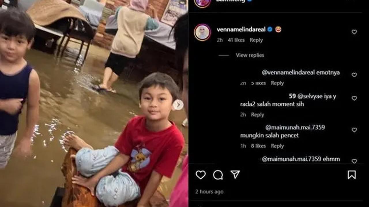 Venna Melinda Minta Maaf Tak Sengaja Beri Emoji Tertawa di Postingan Baim Wong Kebanjiran