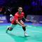 Jonatan Christie tampil brilian pada turnamen Thomas Cup 2026 melawan Aljazair. (Dok. PBSI)