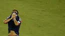 Reaksi pemain Jepang, Yoshito Okubo, usai bermain imbang lawan Yunani di penyisihan Piala Dunia 2014 Grup C di Stadion Dunas, Natal, Brasil, (20/6/2014). (REUTERS/Carlos Barria)