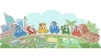 Google Doodle Selamat Mudik 2018. (Doc: Google)