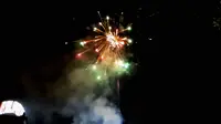 Pesta kembang api untuk menyambut malam Tahun Baru Imlek di Solo berlangsung dengan meriah, Sabtu malam (21/1).(Liputan6.com/Fajar Abrori)