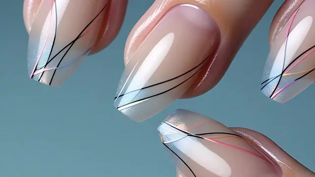 Line Nail Art/Meta AI