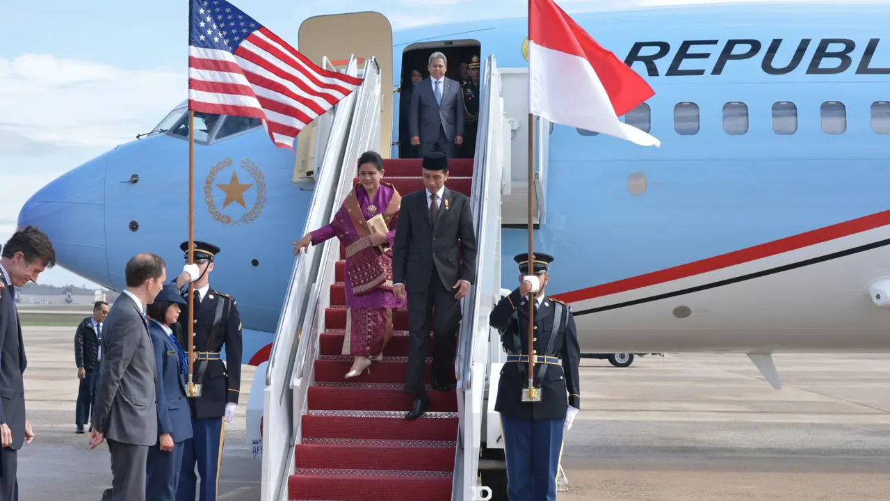 Presiden Jokowi tiba di Amerika Serikat