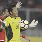 Kiper Persija Jakarta, Rizky Darmawan, saat pertandingan melawan Home United pada laga Piala AFC di SUGBK, Jakarta, Selasa (15/5/2018). Persija takluk 1-3 dari Home United. (Bola.com/M Iqbal Ichsan)