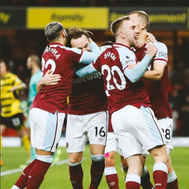 potret kemenangan West Ham atas Watford