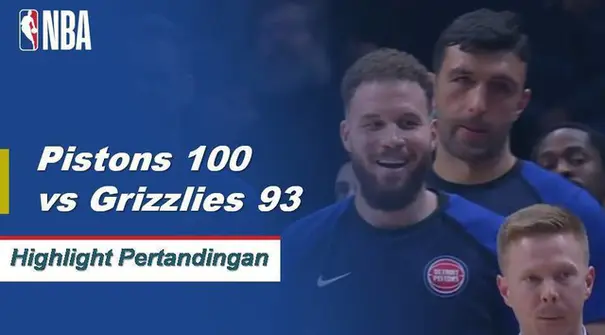 Andre Drummond menempatkan 20 poin dan 17 papan saat Detroit mengalahkan Memphis.