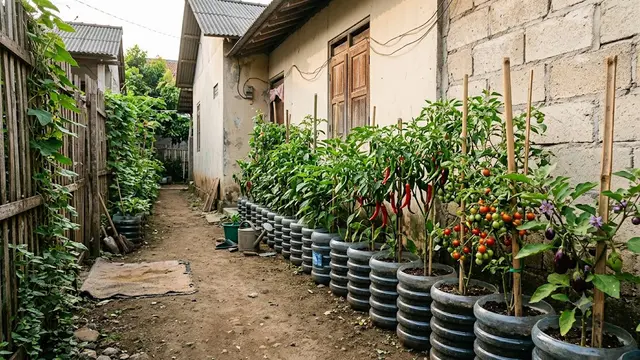 Lorong Kebun Mini di Pinggir Halaman