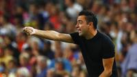 Pelatih Barcelona, Xavi (c) AP Photo