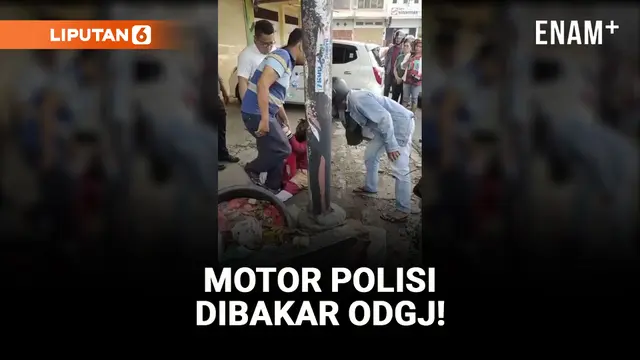 Motornya Dibakar, Anggota Polisi Aniaya ODGJ