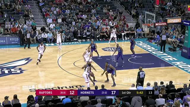 Berita video game recap NBA 2017-2018 antara Toronto Raptors melawan Charlotte Hornets dengan skor 123-103.