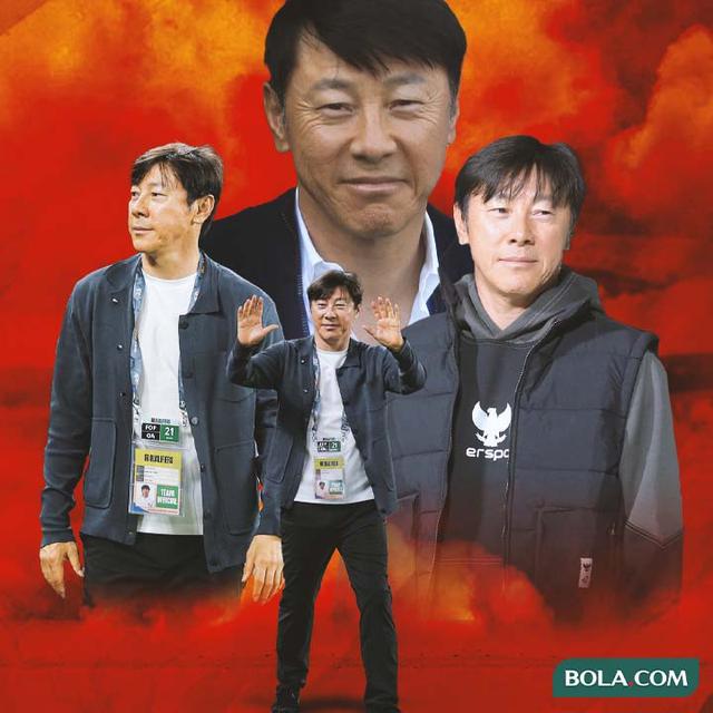 Timnas Indonesia - Ilustrasi Shin Tae-yong senyum menawan