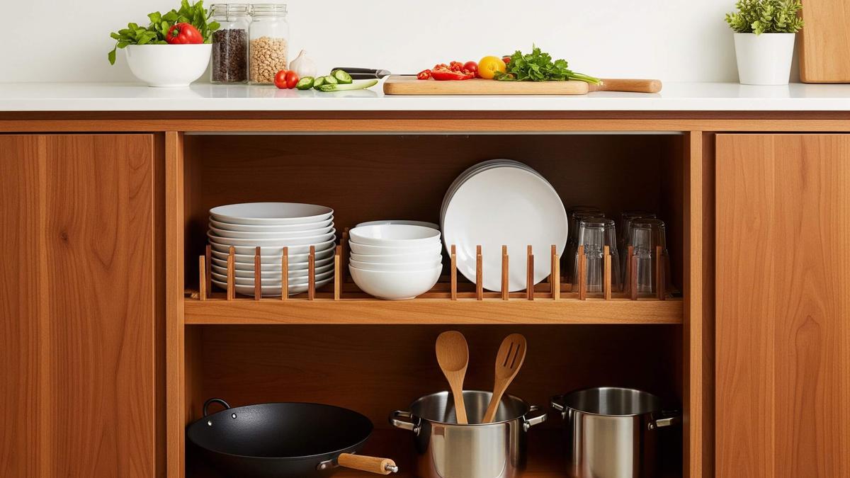 6 Model Rak Piring dari Kayu Estetik, Dapur Rapi dan Fungsional