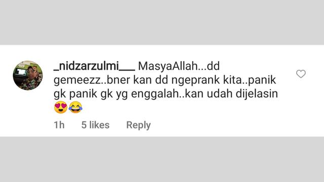 Komentar netizen di akun Instagram Lesti Kejora