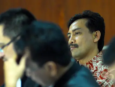 Sidang kasus Hambalang dengan terdakwa Andi Mallarangeng kembali digelar di Pengadilan Tipikor, Jakarta (Liputan6.com/Miftahul Hayat).