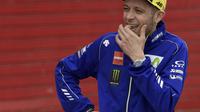 Pebalap Movistar Yamaha, Valentino Rossi, belum sekalipun meraih juara di Circuit of the America (COTA) yang berlangsung pada MotoGP Austin. (AFP/Juan Mabromata)