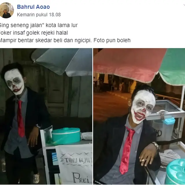 7 Potret Kocak Pedagang Keliling Pakai Kostum Saat Jualan Ini Curi Perhatian