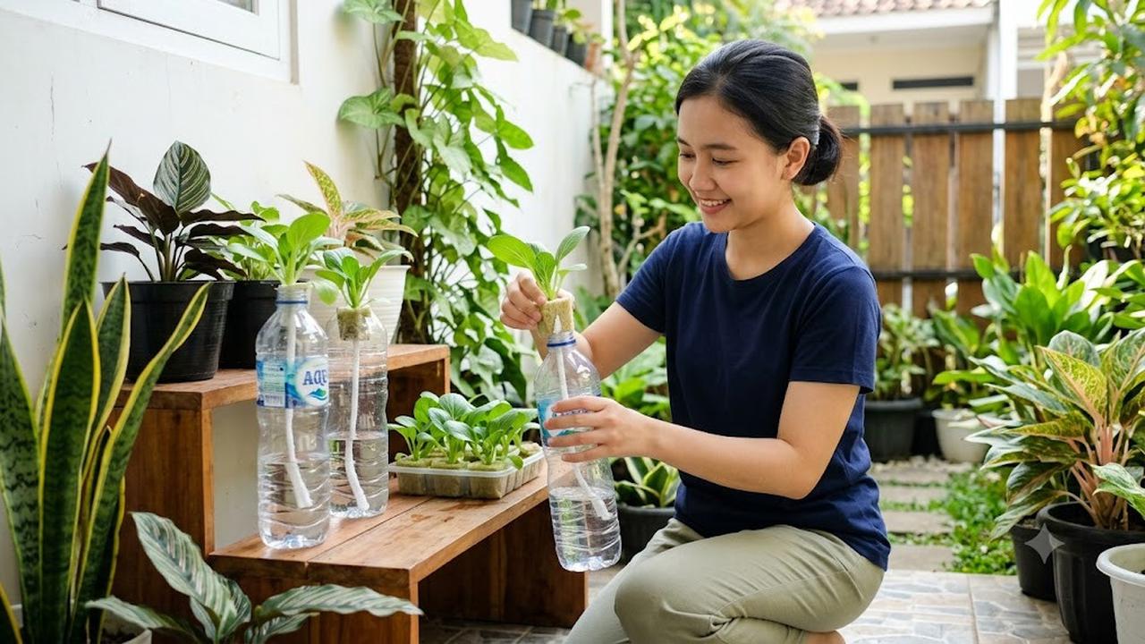 Cara Menanam Pakcoy Hidroponik di Botol Plastik Bekas