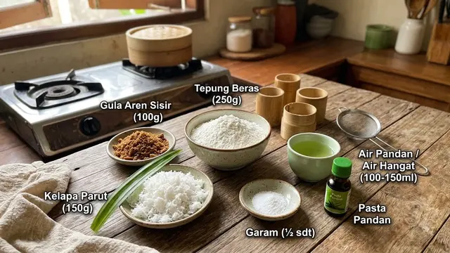 Resep Kue Putu Bambu Rumahan dengan Isian Gula Merah