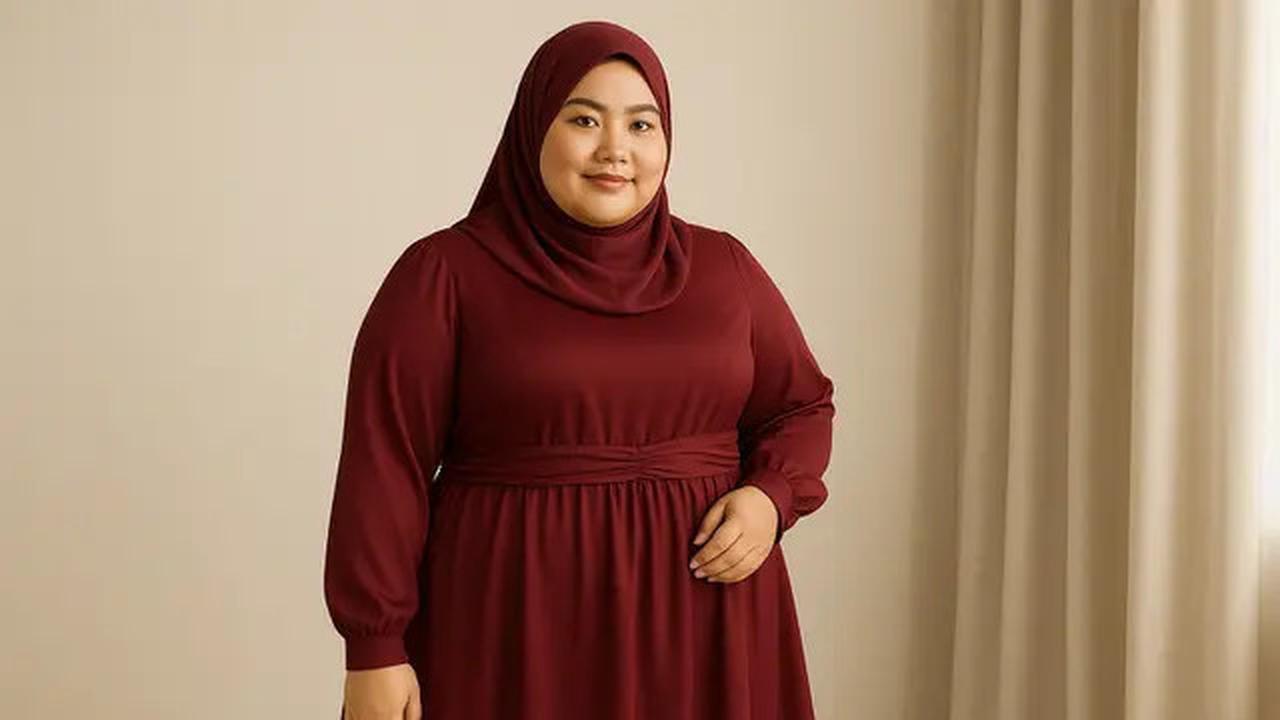5 Model Gamis Simple tapi Mewah untuk Orang Gemuk, Cocok untuk Acara Formal dan Santai di 2025