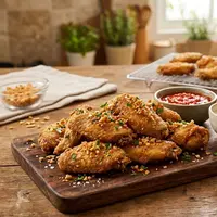 Chicken Wings Bawang Putih. (AI Generated)