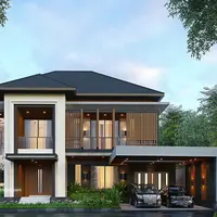 Model Rumah Terbaru 2025 dengan 2 Pintu yang Minimalis dan Modern (Foto: Emporio Architect)