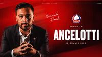 Putra Carlo Ancelotti, Davide Ancelotti, menjadi pelatih Calvin Verdonk di Lille. (Dok. losc.fr)