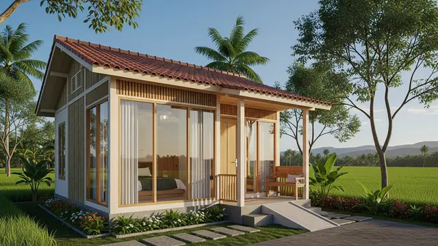 Desain Rumah Sederhana Rp50 Juta di Desa yang Nyaman untuk Lansia/Gemini AI
