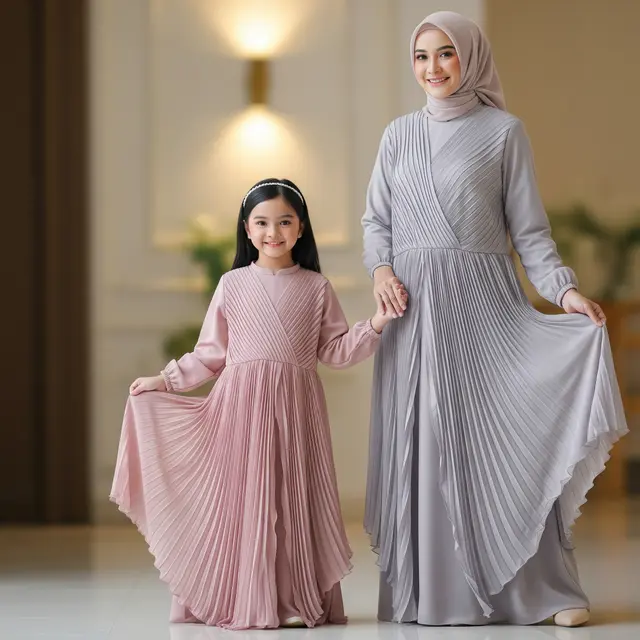 Gamis Couple Ibu dan Anak 2026 (Image by Gemini AI)