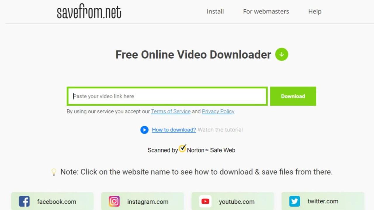 Ada suatu platform download video yang dikenal dengan nama Savefrom.net.