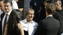 Juara dunia F1 empat kali, Alain Prost, turut hadir juga. (AP Photo/Lionel Cironneau)